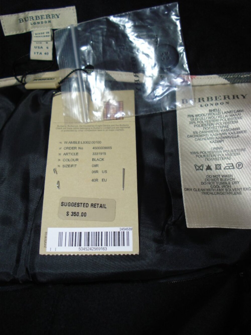 Burberry Size 6 Pants - New with Tag MSRP $350
